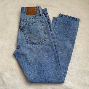 Levi’s 501 Skinny Jeans, Premium, medium wash, distressed skinny jeans, highrise